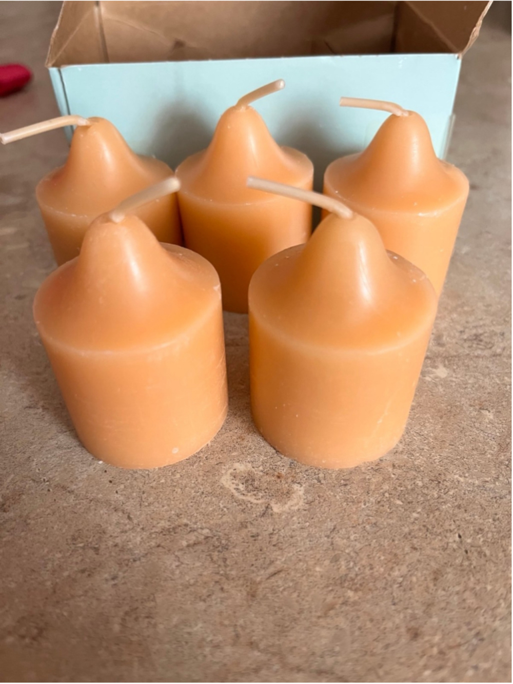*NEW* PartyLite 5 Pack Of Votive Candles Orange GINGER PUMPKIN V06401 Fall